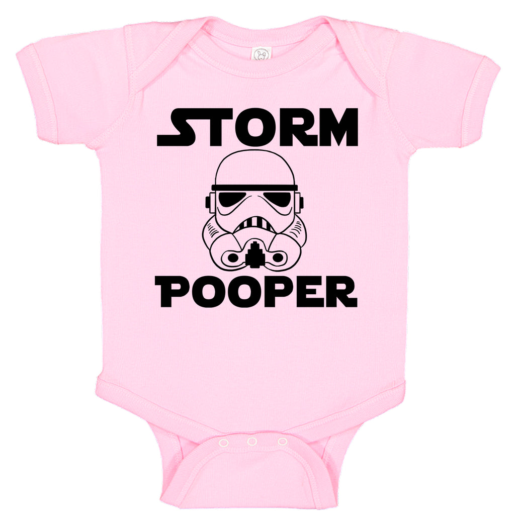 Ink Trendz® Storm Pooper Trooper Funny Baby One-Piece Bodysuit infant Star wars themed onesie, storm pooper onesie Nerdy onesie, Star wars Baby Girl onesie