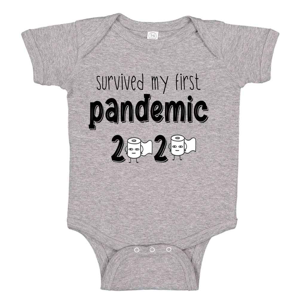 Ink Trendz® Survived My First Pandemic Quarantine  Baby-Toddler One-piece Bodysuit