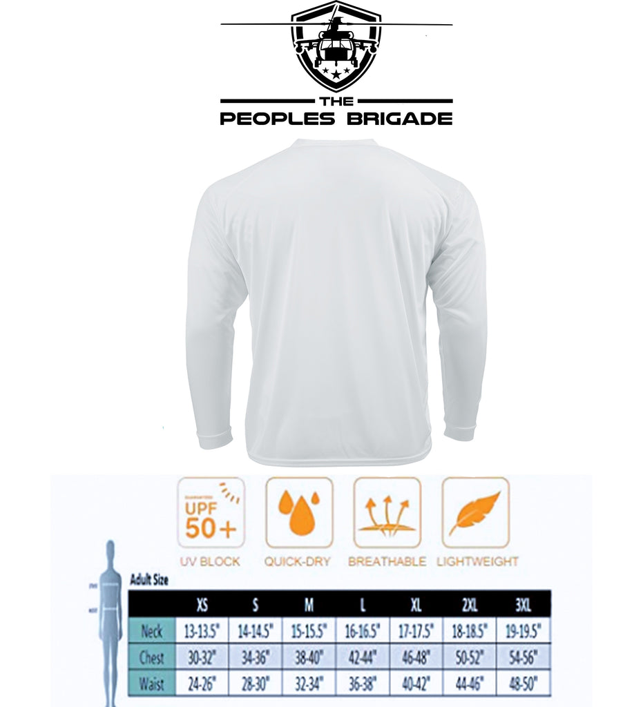 The Peoples Brigade Let's Go Brandon Motorsports Long Sleeve Performance UPF50+ Dri-fit T-Shirt |OP-1|