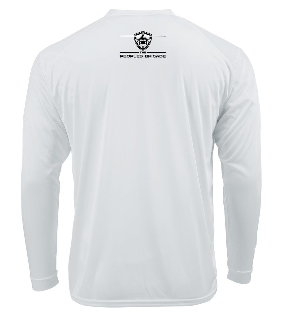 The Peoples Brigade Let's Go Brandon Motorsports Long Sleeve Performance UPF50+ Dri-fit T-Shirt |OP-2|