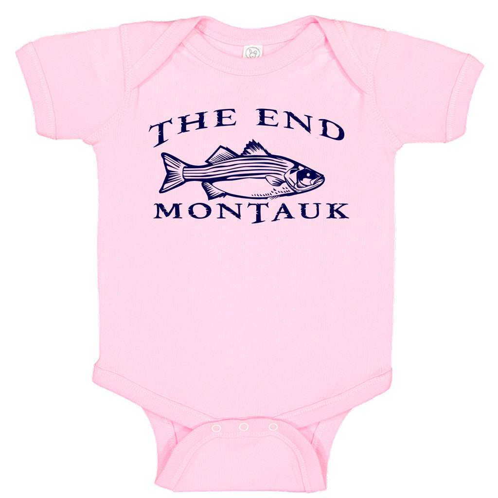 THE END MONTAUK Bass Fishing Cotton Baby Body Suit