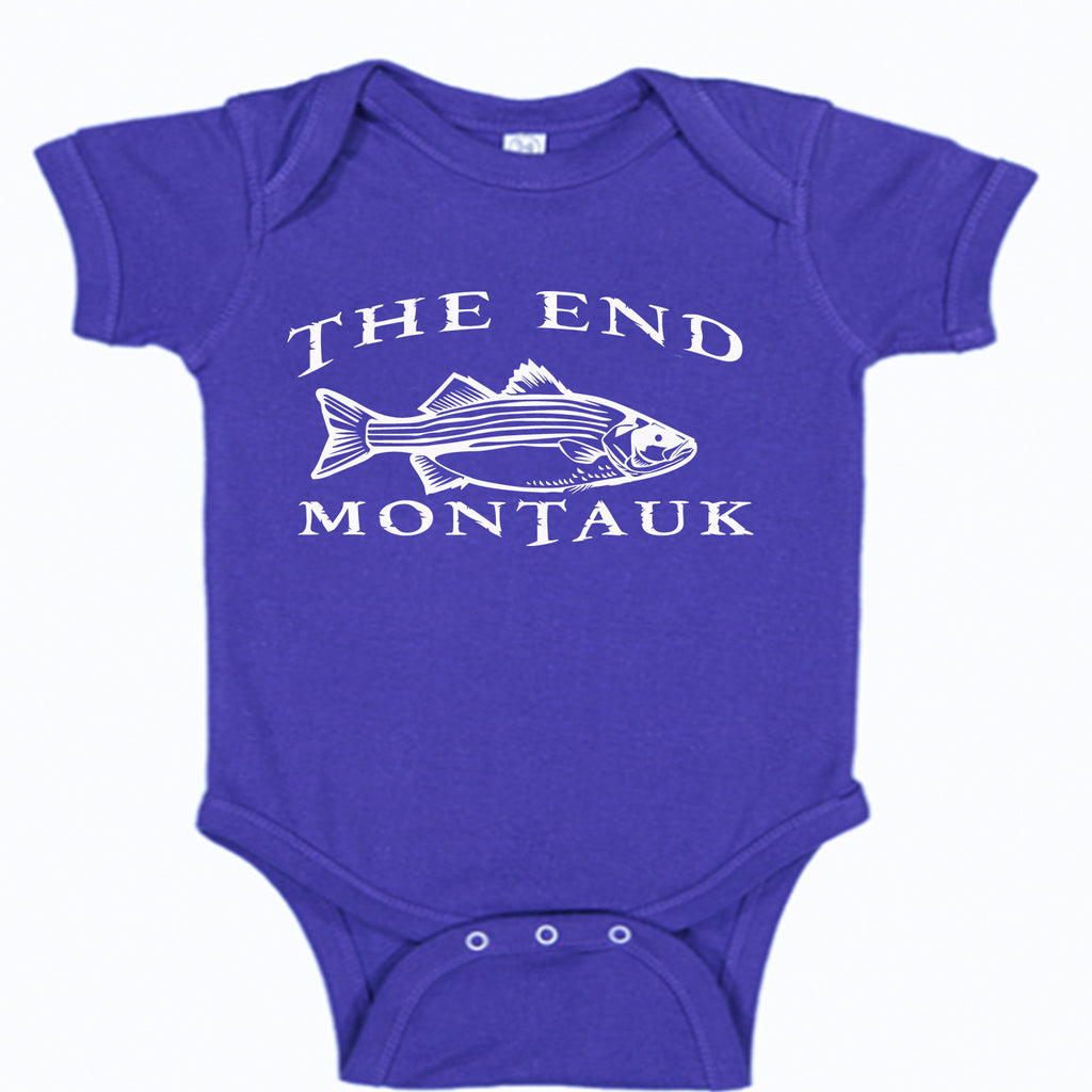 THE END MONTAUK Bass Fishing Cotton Baby Body Suit