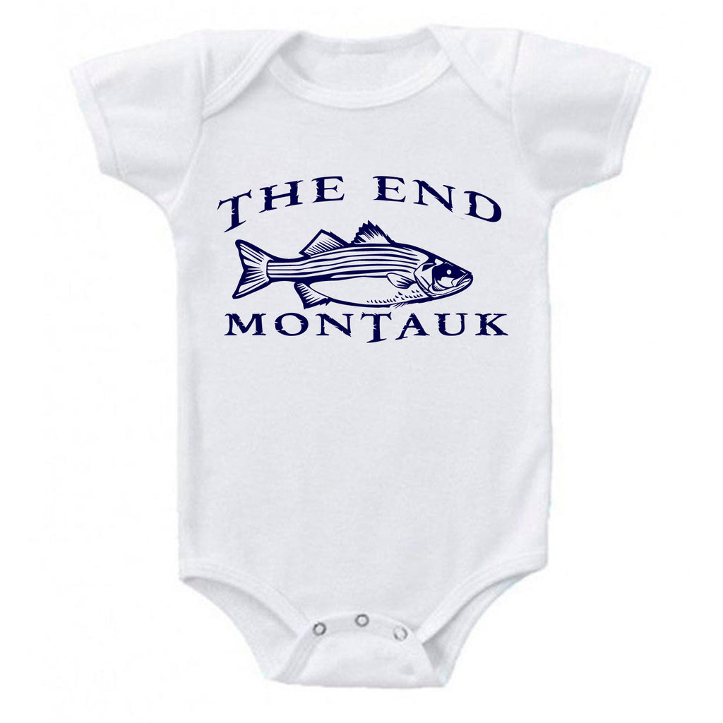 THE END MONTAUK Bass Fishing Cotton Baby Body Suit