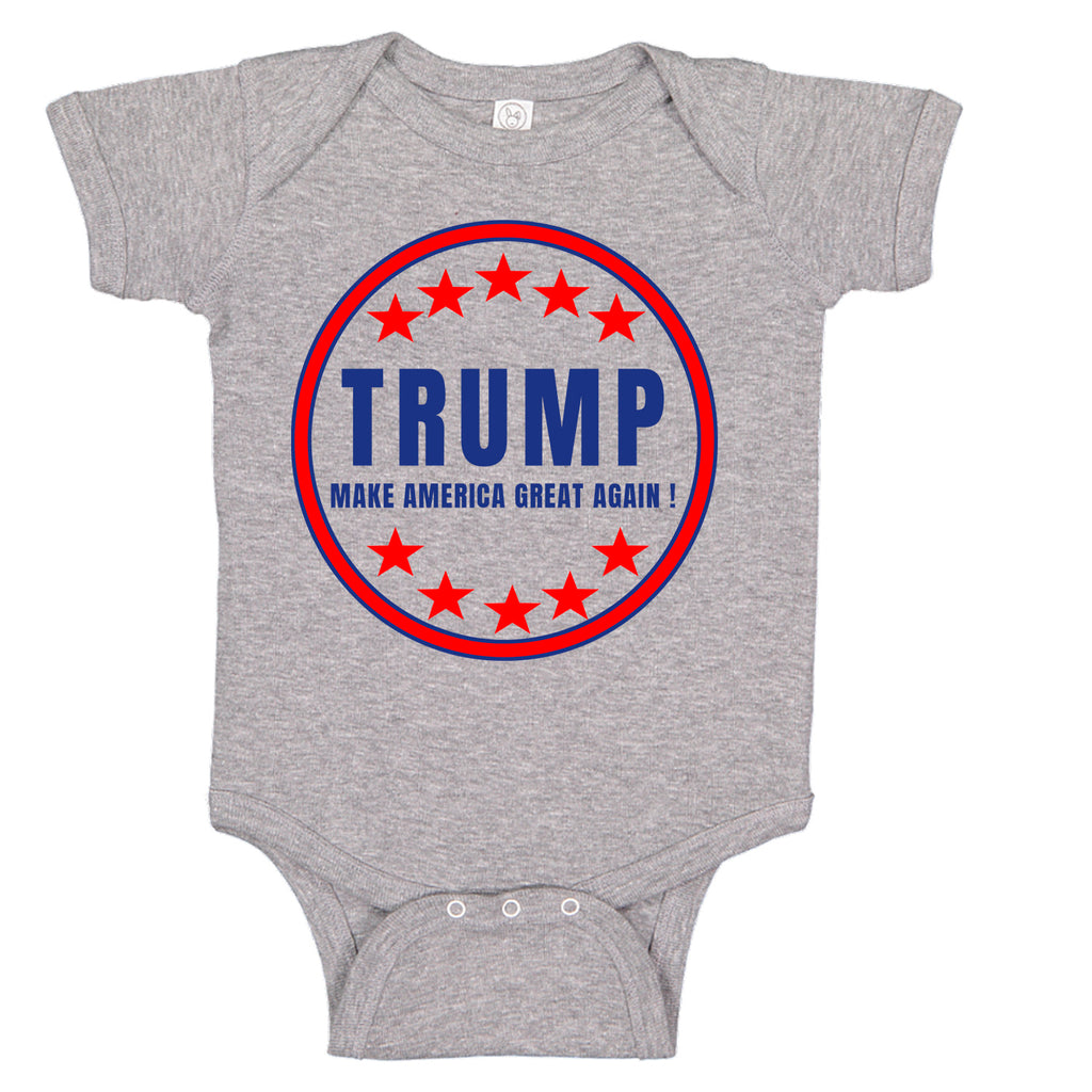 TRUMP Make America Great Again Patriotic Circle Logo  Baby Bodysuit