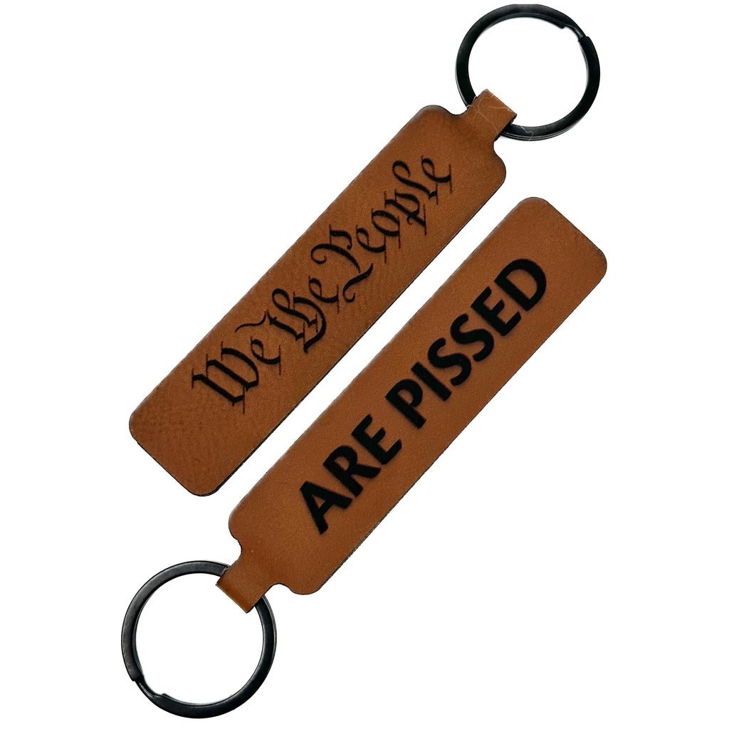 The Peoples Brigade We the People In God We Trust Faux Leather Key Chain
