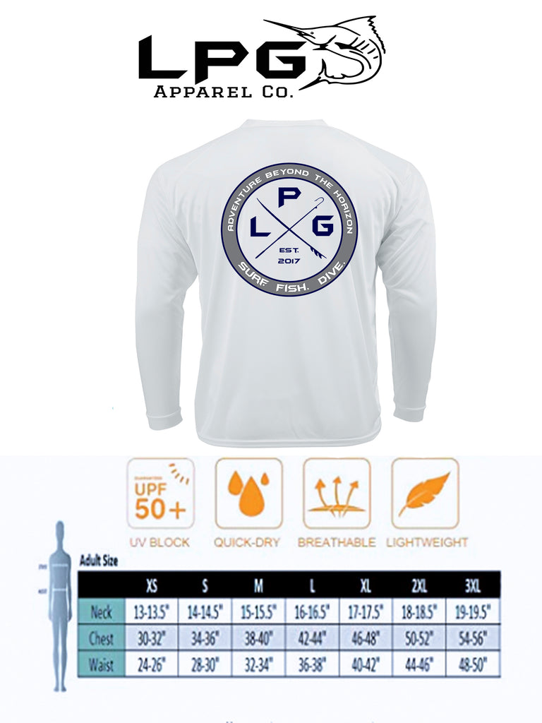 LPG Apparel Co. Screamin' Mahi-Mahi Fishing Shirt for Unisex UPF 50 Dri-Fit Performance Rashguard T-Shirt