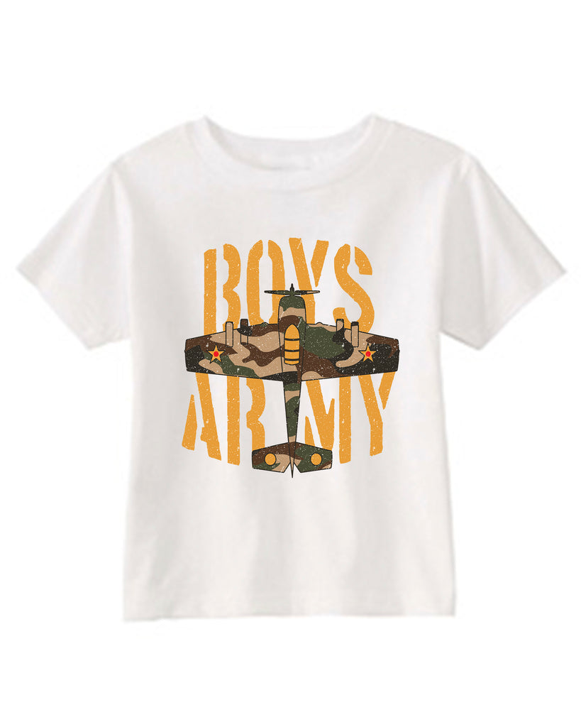 Ink Trendz® Army Boys WWII Mustang War Airplane Toddler T-Shirt