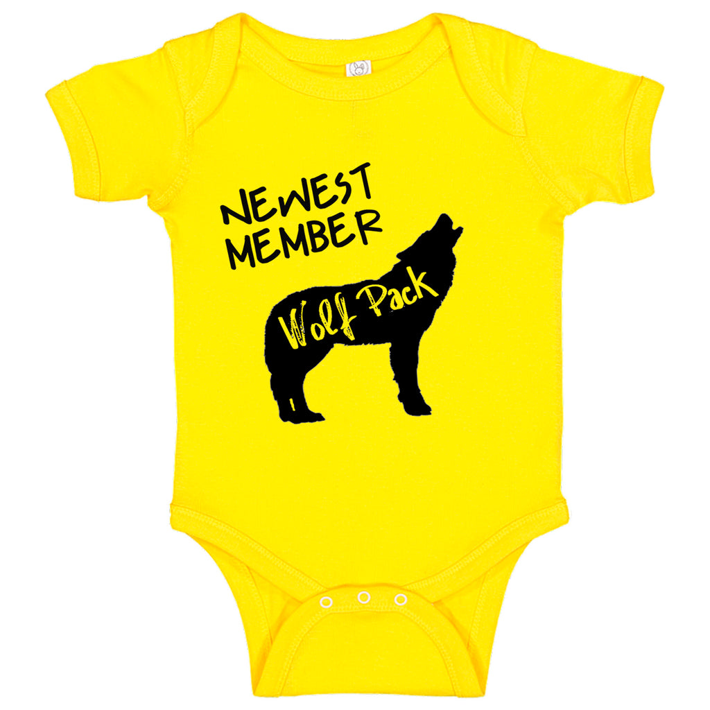 Newest Member Of The Wolfpack Bodysuit Baby Bodysuit