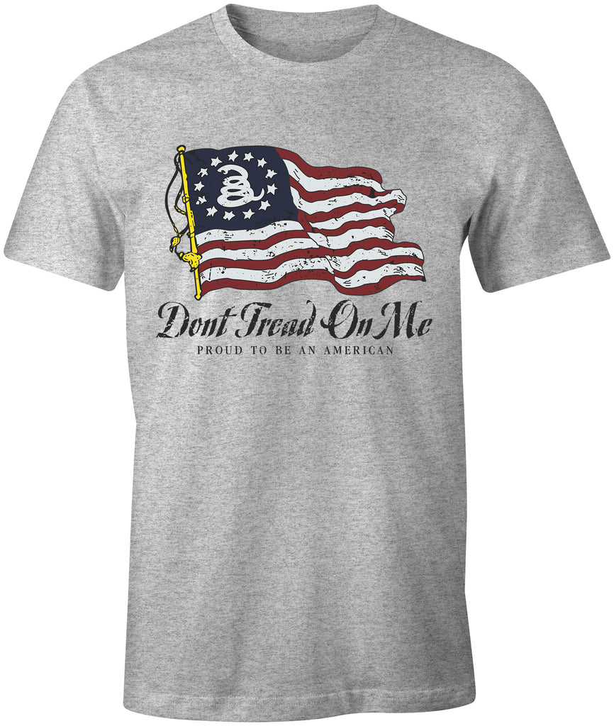 Ink Trendz® Betsy Ross Patriotic Gadsden Don't Tread On Me Smash-up Premium T-Shirt