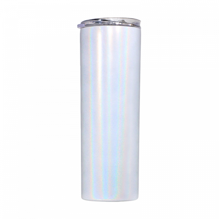 20 oz. Skinny Silver Straight Blank Sublimation Tumbler