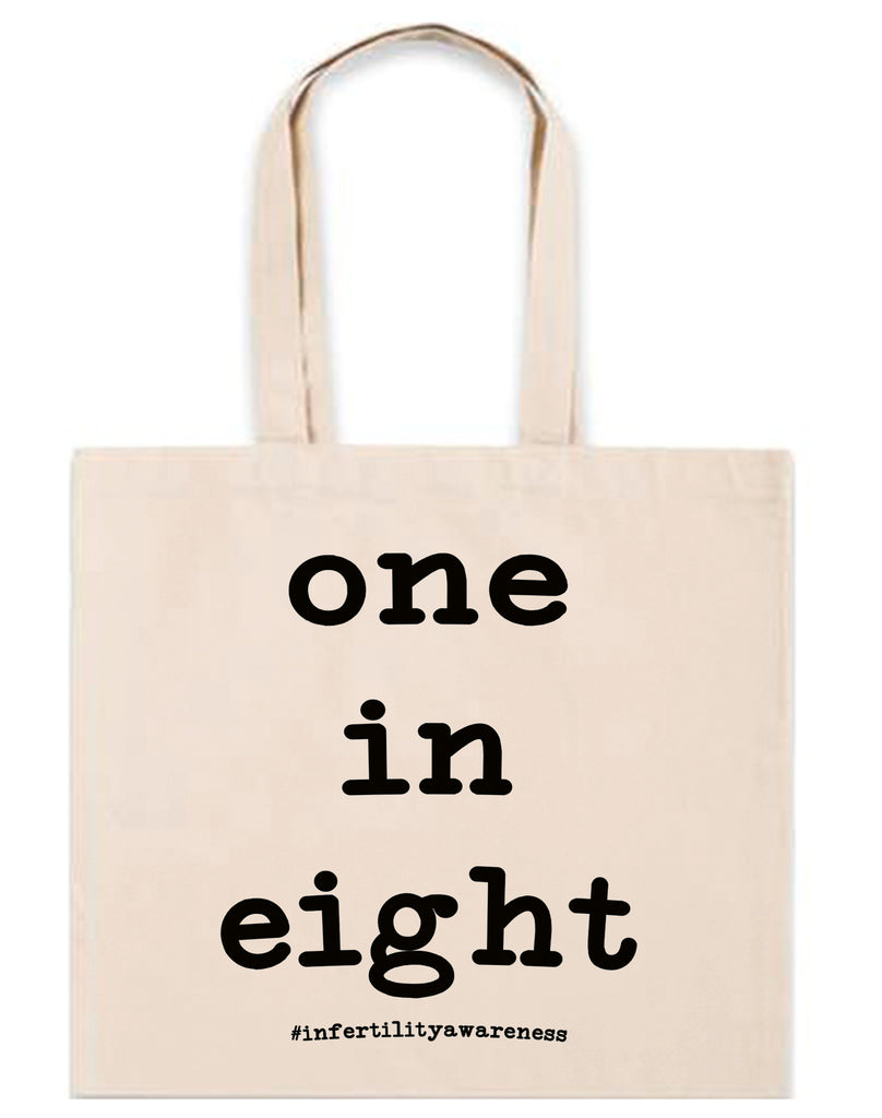 One in Eight infertility 6oz. Natural Blank Canvas Tote