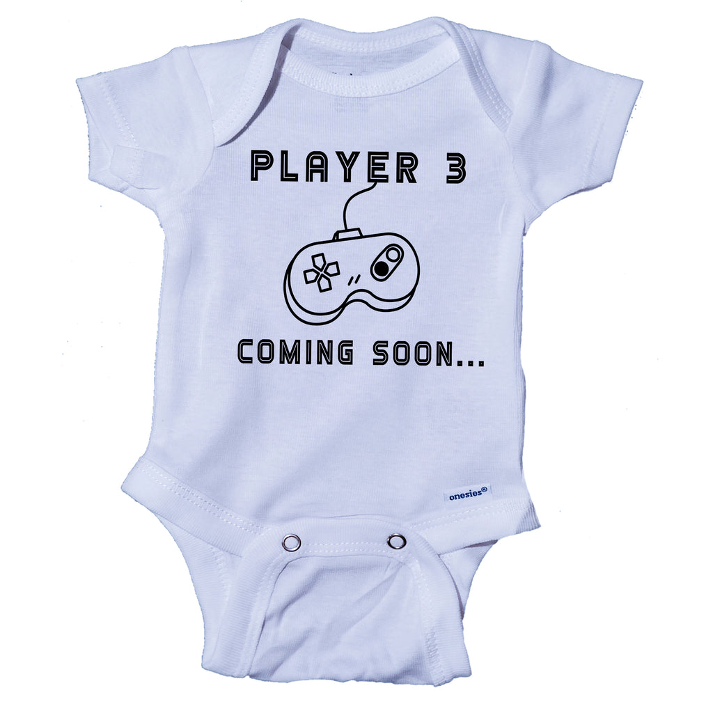 Ink Trendz® Player 3 Coming Soon... Baby announcement Infant Onesie®  Bodysuit Romper