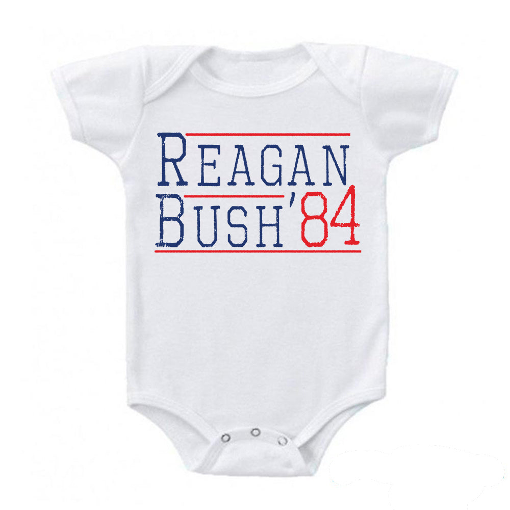 Regan Bush 1984 Grunge Campaign Short Sleeve Baby Bodysuit